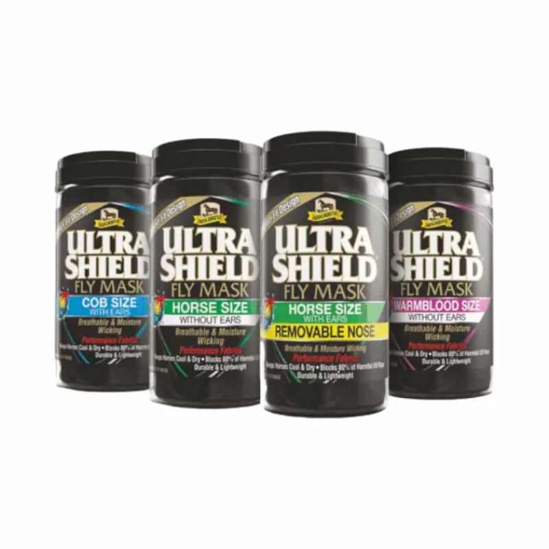 Masques Anti-Mouches|Masques Anti-Mouches*Absorbine - Masque anti-mouches avec oreilles Ultrashield Flymask Noir