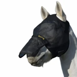 Masques Anti-Mouches|Masques Anti-Mouches*Absorbine - Masque anti-mouches avec nez amovible, avec ou sans oreilles UltraShield FlyMask Noir