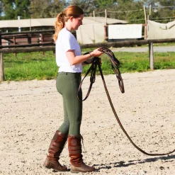 Pantalons D'Équitation*Animo Italia - Pantalon d'équitation femme Nule kaki Vert
