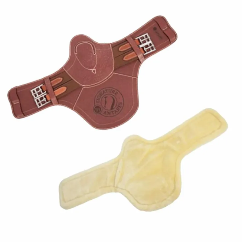 Dressage|Bavettes Courtes*Antarès Sellier - Bavette Signature courte tabacco et doublure