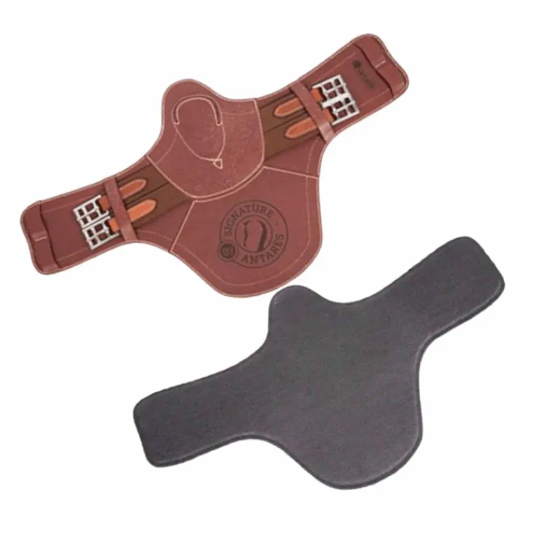 Dressage|Bavettes Courtes*Antarès Sellier - Bavette Signature courte tabacco et doublure