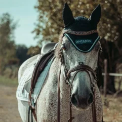 Bonnets Pour Chevaux*Antarès Sellier - Bonnet crochet Logo Écusson Marine
