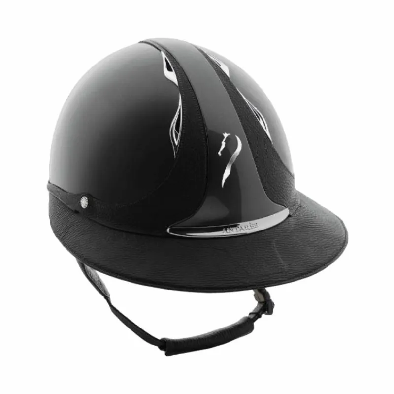 Casques D'Équitation À Visière Polo|Casques D'Équitation*Antarès Sellier - Casque premium vernis visière eclipse Gris