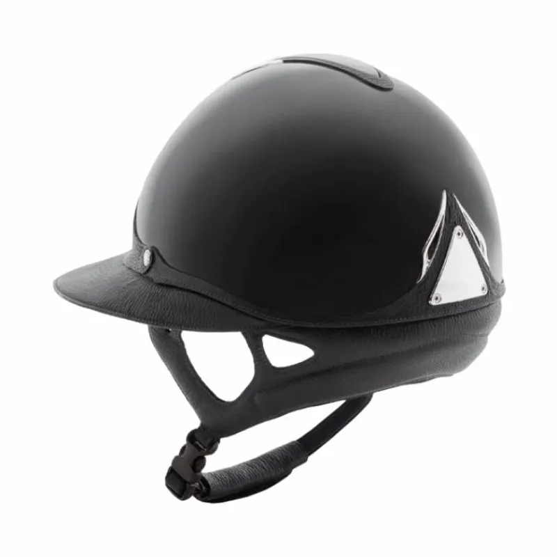 Casques D'Équitation À Visière Polo|Casques D'Équitation*Antarès Sellier - Casque premium vernis visière eclipse Gris