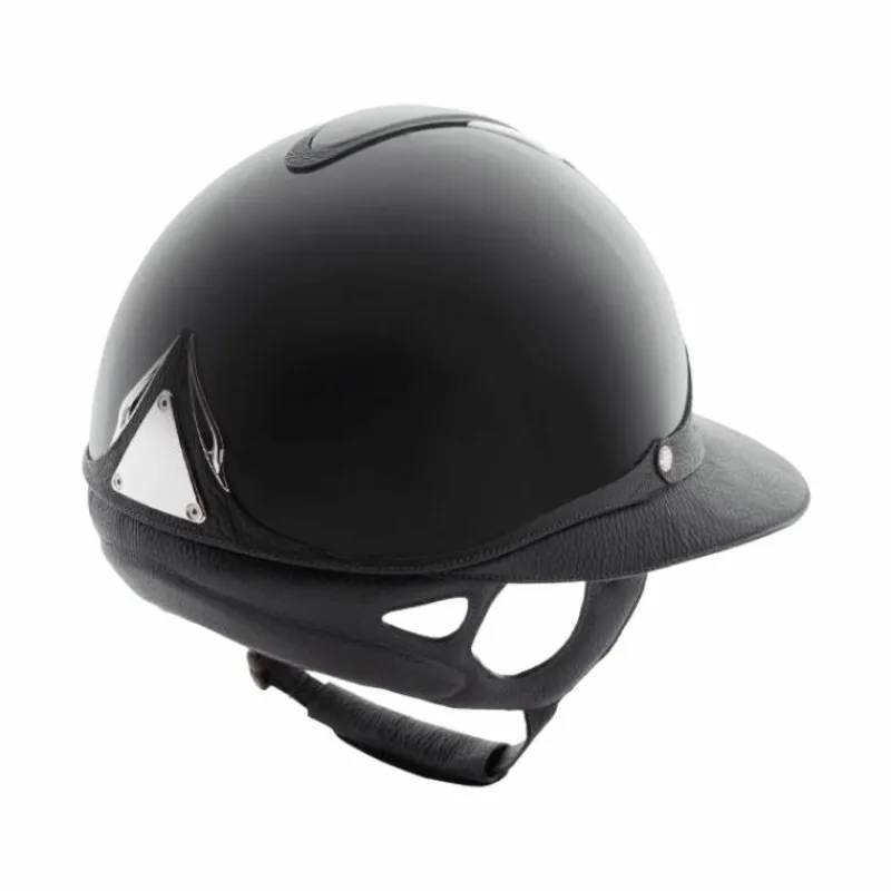 Casques D'Équitation À Visière Polo|Casques D'Équitation*Antarès Sellier - Casque premium vernis visière eclipse Gris