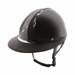 Casques D'Équitation À Visière Polo|Casques D'Équitation*Antarès Sellier - Casque premium vernis bison visière eclipse Marron