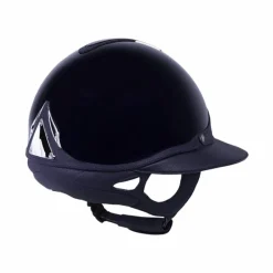 Discount - Casque premium vernis bleu/ bleu Casques D'Équitation À Visière Polo|Casques D'Équitation