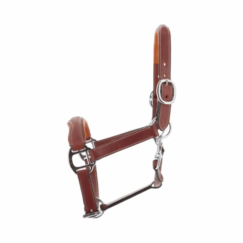 Outlet - Licol doublé cuir marron/ camel Licols En Cuir