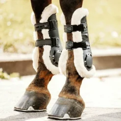 Cso|Guêtres Ouvertes Poneys*Back On Track - Guêtres ouvertes mouton synthétique Airflow x2 Noir