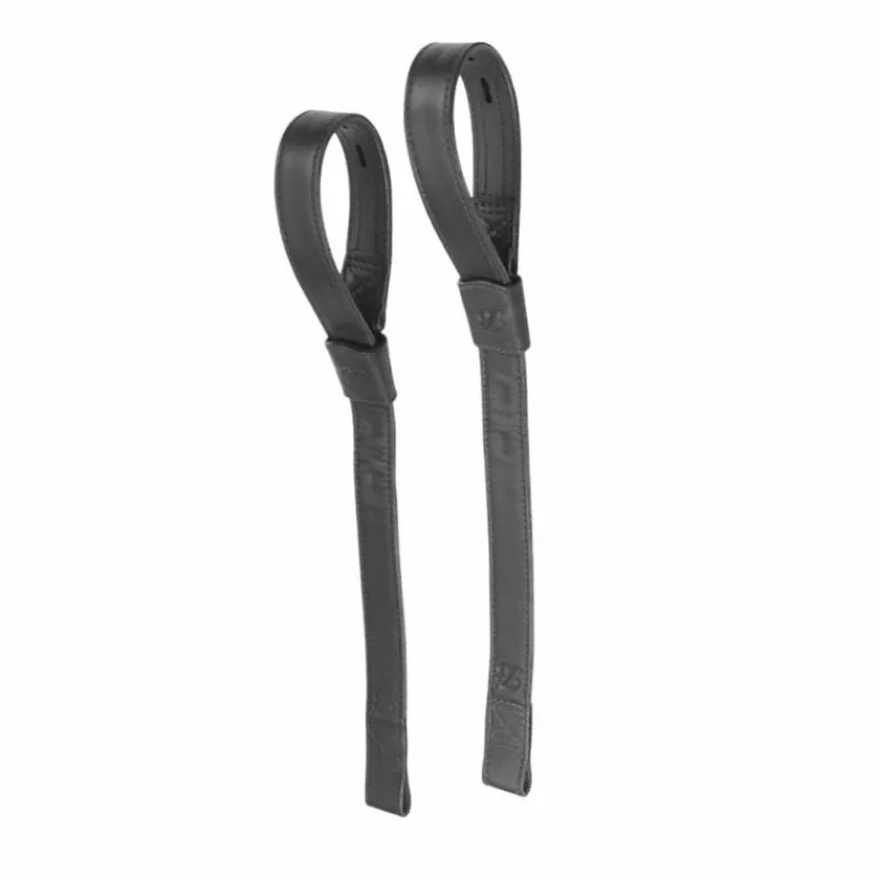 Sale - Étrivières cuir/synthétique noir Étrivières