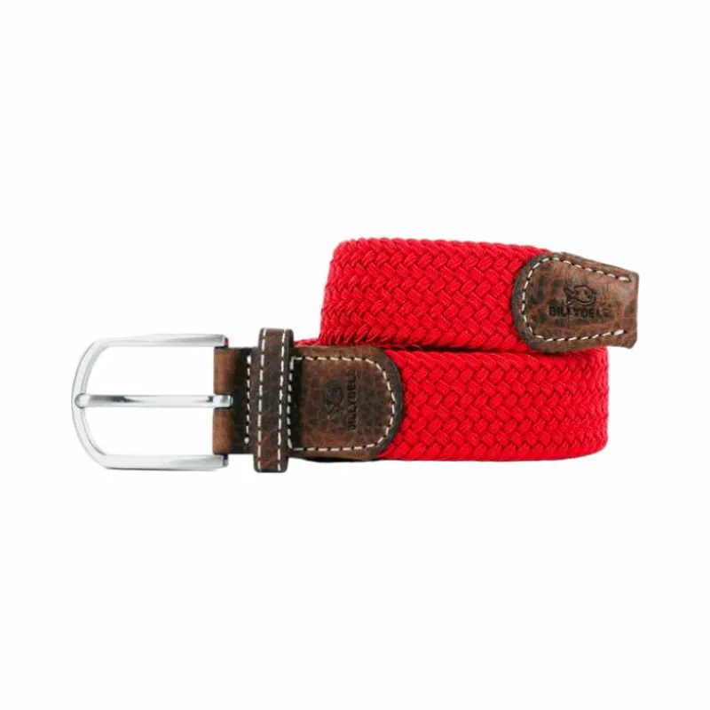 Ceintures*Billybelt - Ceinture tressée élastique Rouge grenade