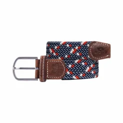 Ceintures*Billybelt - Ceinture tressée Frenchie / blanc/ rouge Marine