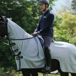 Couvertures Et Chemises*Bucas - Couverture anti-mouches Buzz-Off Riding Bleu