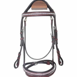 Bridons*Canter - Bridon muserolle croisée Mylord / argent Marron