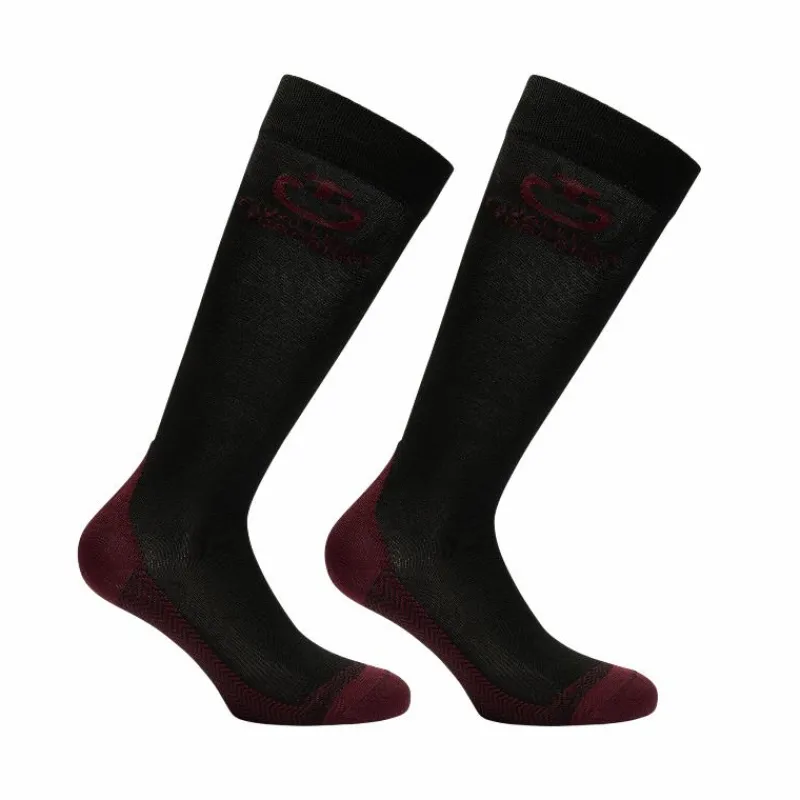 Online - Chaussettes d'équitation Tech / bordeaux Chaussettes D'Équitation