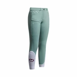Clearance - Pantalon d'équitation fille Embroidery mint green Enfant Pantalons D'Équitation