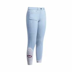 Best - Pantalon d'équitation fille Embroidery sky blue Enfant Pantalons D'Équitation