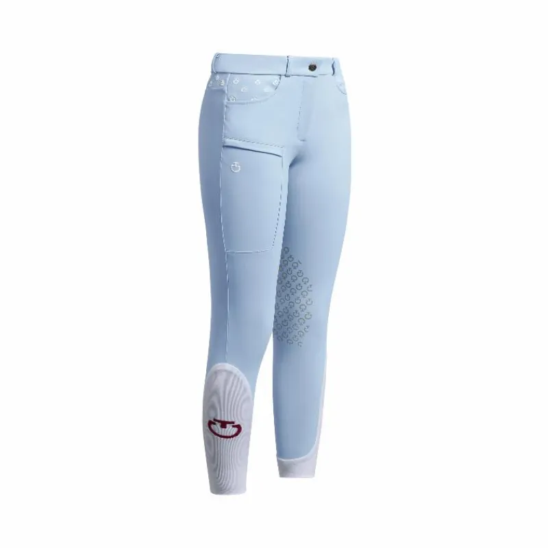 Best - Pantalon d'équitation fille Embroidery sky blue Enfant Pantalons D'Équitation
