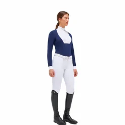 - Polo manches longues femme jersey royal Polos Et Chemises