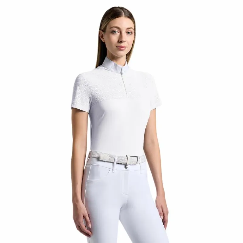 Clearance - Polo de concours manches courtes femme Perforated Jersey Inserts Polos Et Chemises