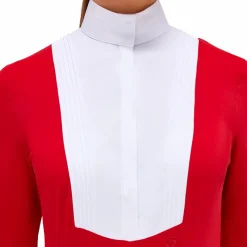 Polos Et Chemises*Cavalleria Toscana - Polo manches longues femme Hunter Rouge