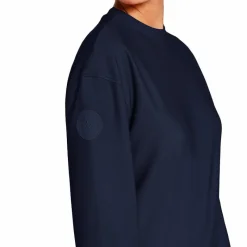 Pulls Et Gilets*Cavalleria Toscana - Pull manches longues femme CT Diagonal Weave Marine