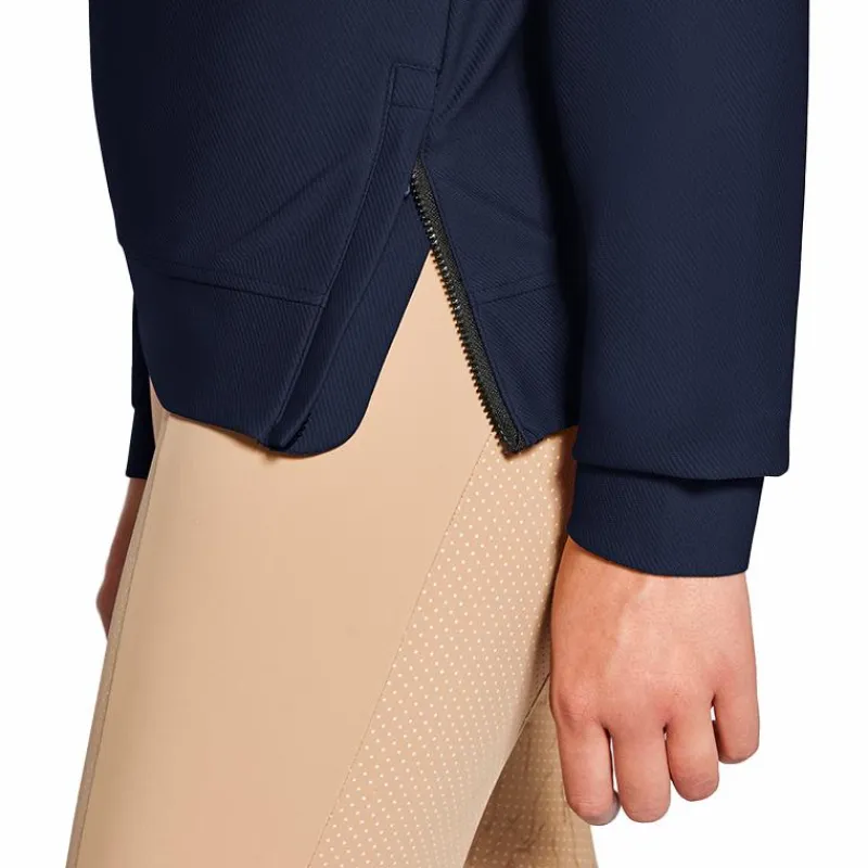 Pulls Et Gilets*Cavalleria Toscana - Pull manches longues femme CT Diagonal Weave Marine