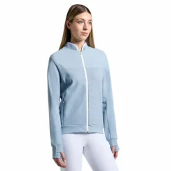 - Sweat manches longues femme Crew Neck Tech sky blue Pulls Et Gilets