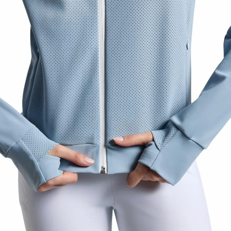 - Sweat manches longues femme Crew Neck Tech sky blue Pulls Et Gilets