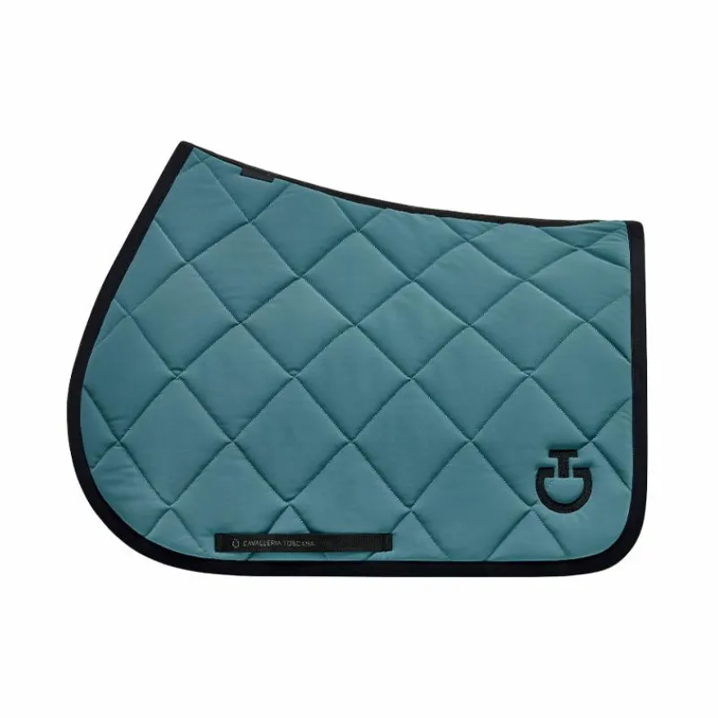 Sale - Tapis de selle Diamond Quilted Jersey peacook green Tapis De Selle Poneys|Tapis Cso/ Mixtes
