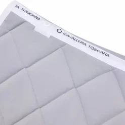 Best - Tapis de selle Diamond Quilted Jersey light grey et blanc Tapis De Selle Poneys|Tapis Cso/ Mixtes