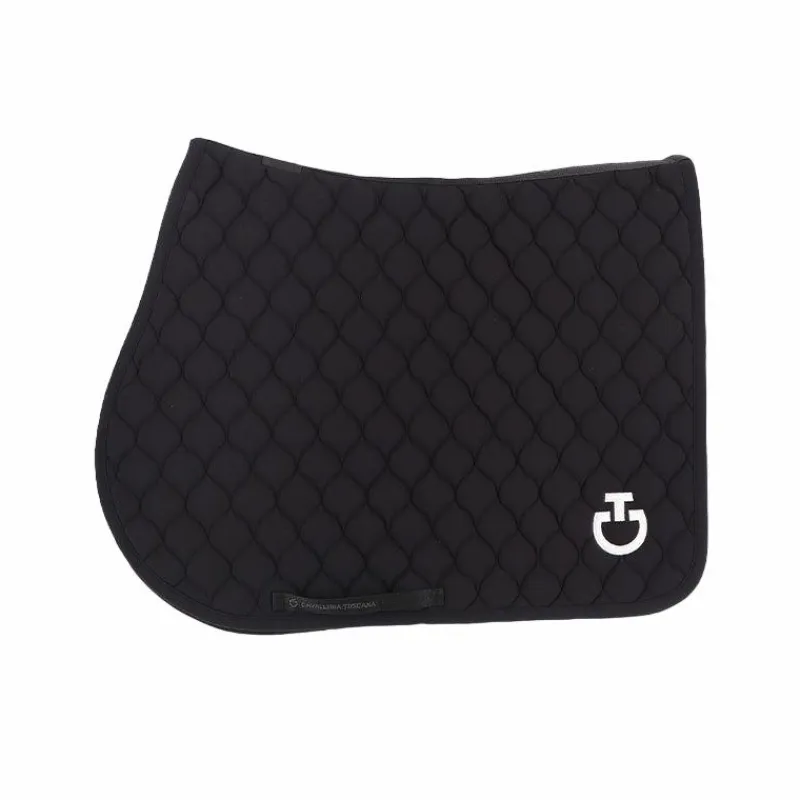 Sale - Tapis de selle Circular Quilted Jersey et logo blanc Tapis De Selle Poneys|Tapis Cso/ Mixtes