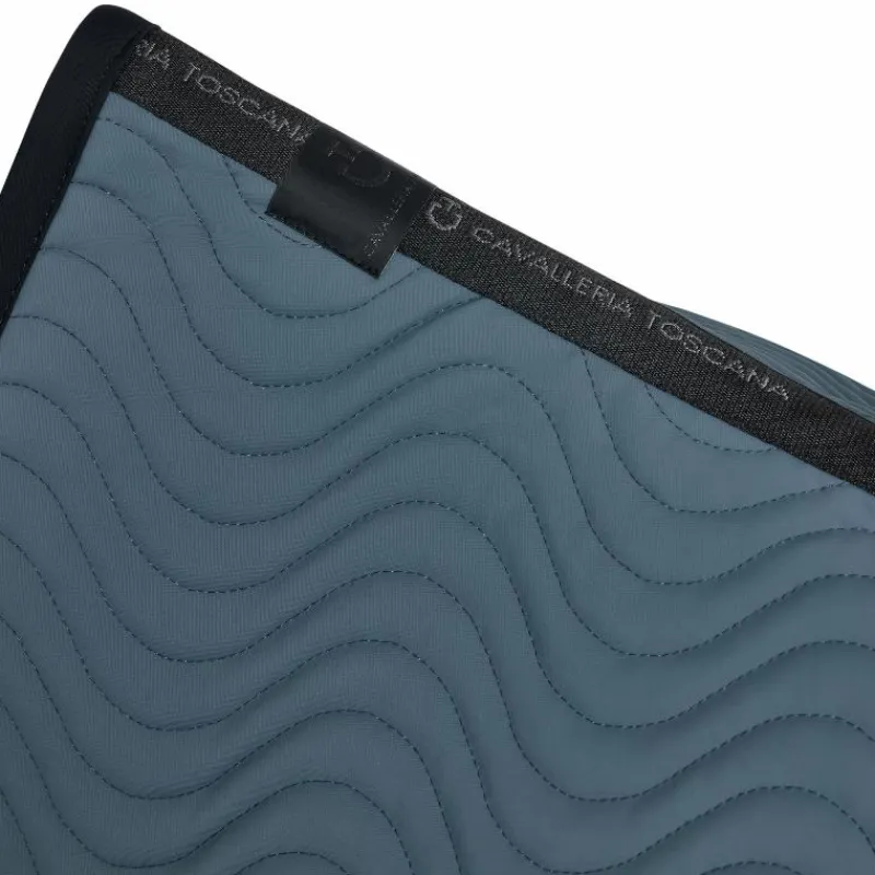 Outlet - Tapis de dressage Double Orbit Wave Quilted peacook green Dressage|Tapis De Dressage