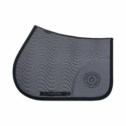 Tapis De Selle Poneys|Tapis De Selle*Cavalleria Toscana - Tapis de selle Double Orbit Wave Quilted anthracite Gris