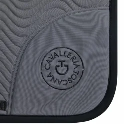 Tapis De Selle Poneys|Tapis De Selle*Cavalleria Toscana - Tapis de selle Double Orbit Wave Quilted anthracite Gris