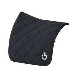 Hot - Tapis de dressage Diamond Quilted Jersey marine et logo blanc Dressage|Tapis De Dressage