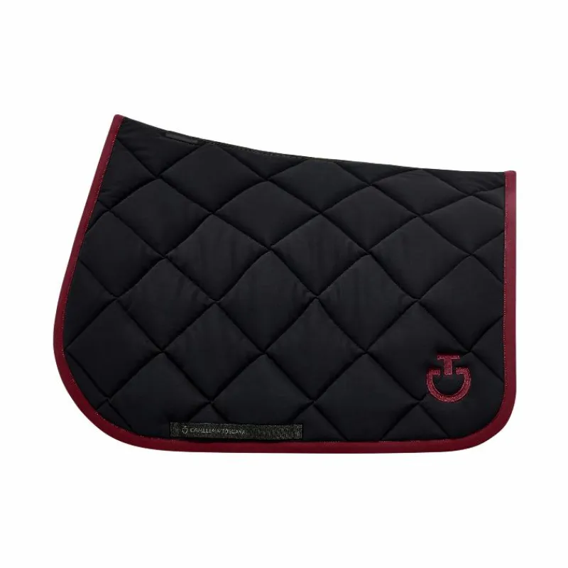 New - Tapis de selle Diamond Quilted Jersey / bordeaux Tapis Cso/ Mixtes|Tapis De Selle