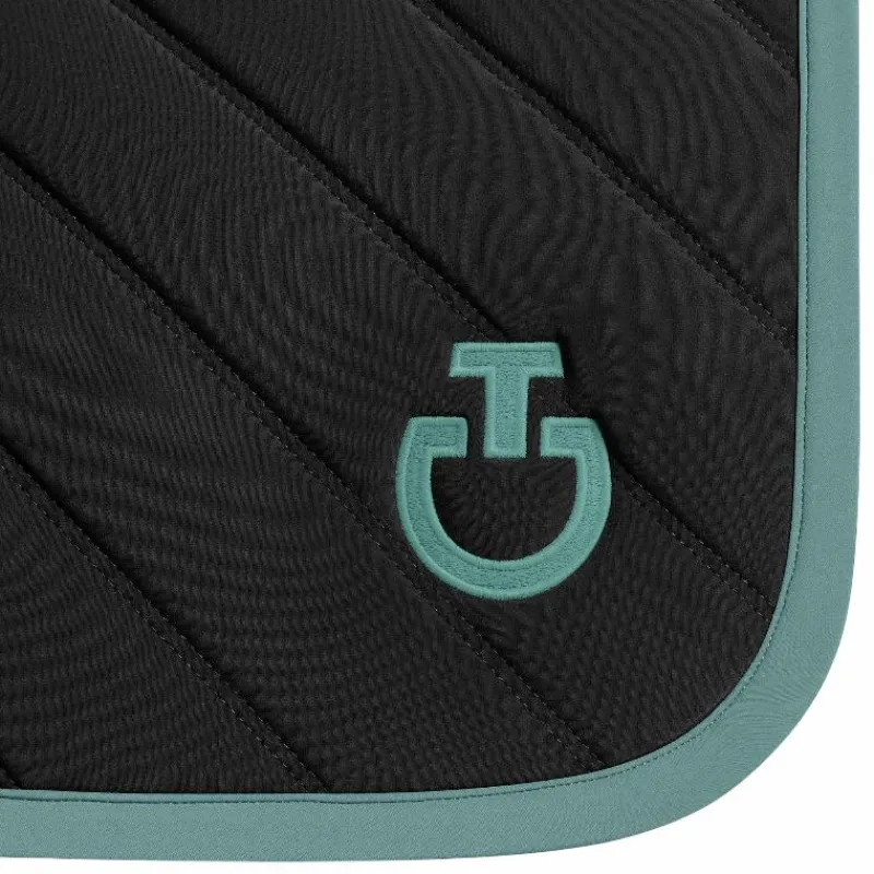 Sale - Tapis de selle Diamonds and Lines Quilted / mint Tapis De Selle