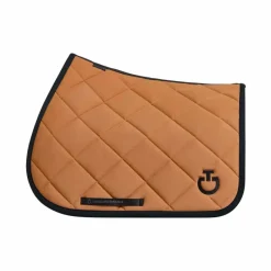 Tapis De Selle Poneys|Tapis De Selle*Cavalleria Toscana - Tapis de selle Diamond Quilted Jersey caramel Marron