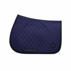 Tapis De Selle Poneys|Tapis Cso/ Mixtes*Cavalleria Toscana - Tapis de selle Circular Quilted Jersey midnight blue/ noir Bleu