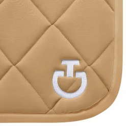 Tapis De Selle Poneys|Tapis Cso/ Mixtes*Cavalleria Toscana - Tapis de selle Diamond Quilted Jersey tan Beige