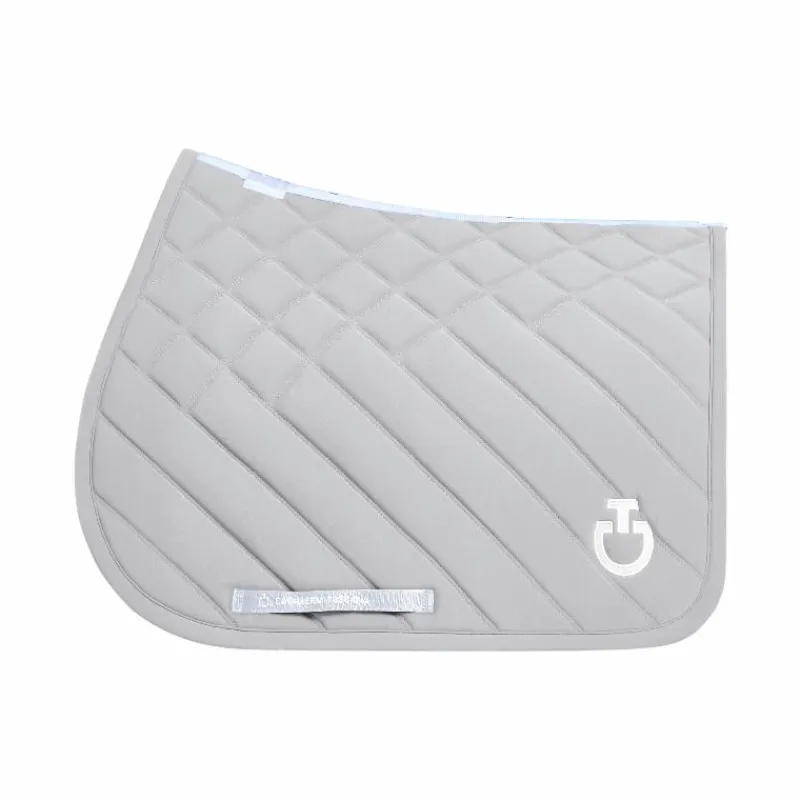 Sale - Tapis de selle Diamonds and Lines Quilted light grey Tapis Cso/ Mixtes|Tapis De Selle