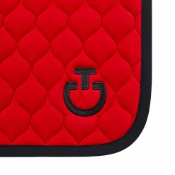 Tapis De Selle Poneys|Tapis Cso/ Mixtes*Cavalleria Toscana - Tapis de selle Circular Quilted Jersey coquelicot Rouge