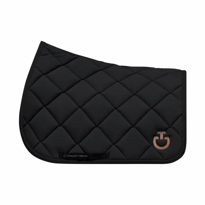 Tapis De Selle Poneys|Tapis Cso/ Mixtes*Cavalleria Toscana - Tapis de selle Diamond Quilted Jersey / mocca Noir