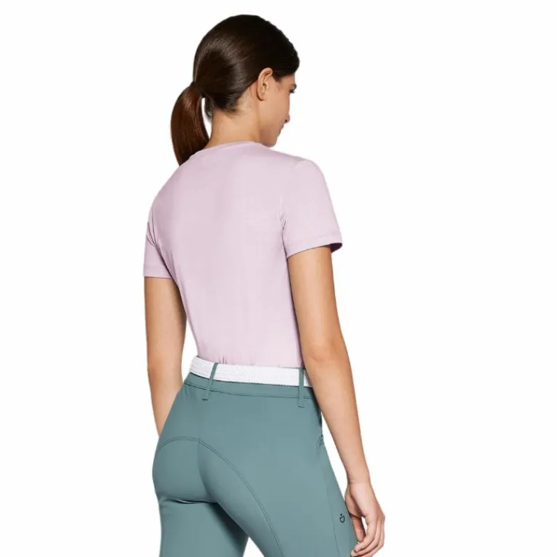 T-Shirts Et Baselayers*Cavalleria Toscana - T-shirt manches courtes femme Break Off coton sakura Rose
