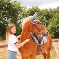 T-Shirts Et Baselayers*Collection Equine - T-shirt manches courtes Graziano blanc/ noir