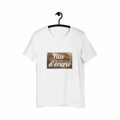 T-Shirts Et Baselayers*Collection Equine - T-shirt manches courtes Fille d'Ecurie blanc