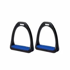 - Étriers Premium enfant Noir / Bleu roi Endurance|Dressage