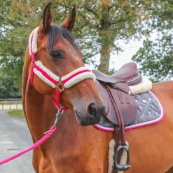 Tapis De Selle|Tapis Cso/ Mixtes*Dance With Him - Tapis de selle chiné/ blanc/ fuchsia Gris