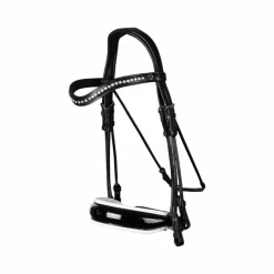 Clearance - Bride muserolle large vernie rembourrage blanc New English Collection Brides